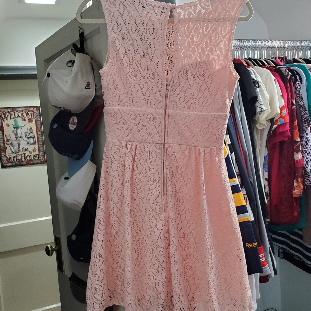 Pink lace dress